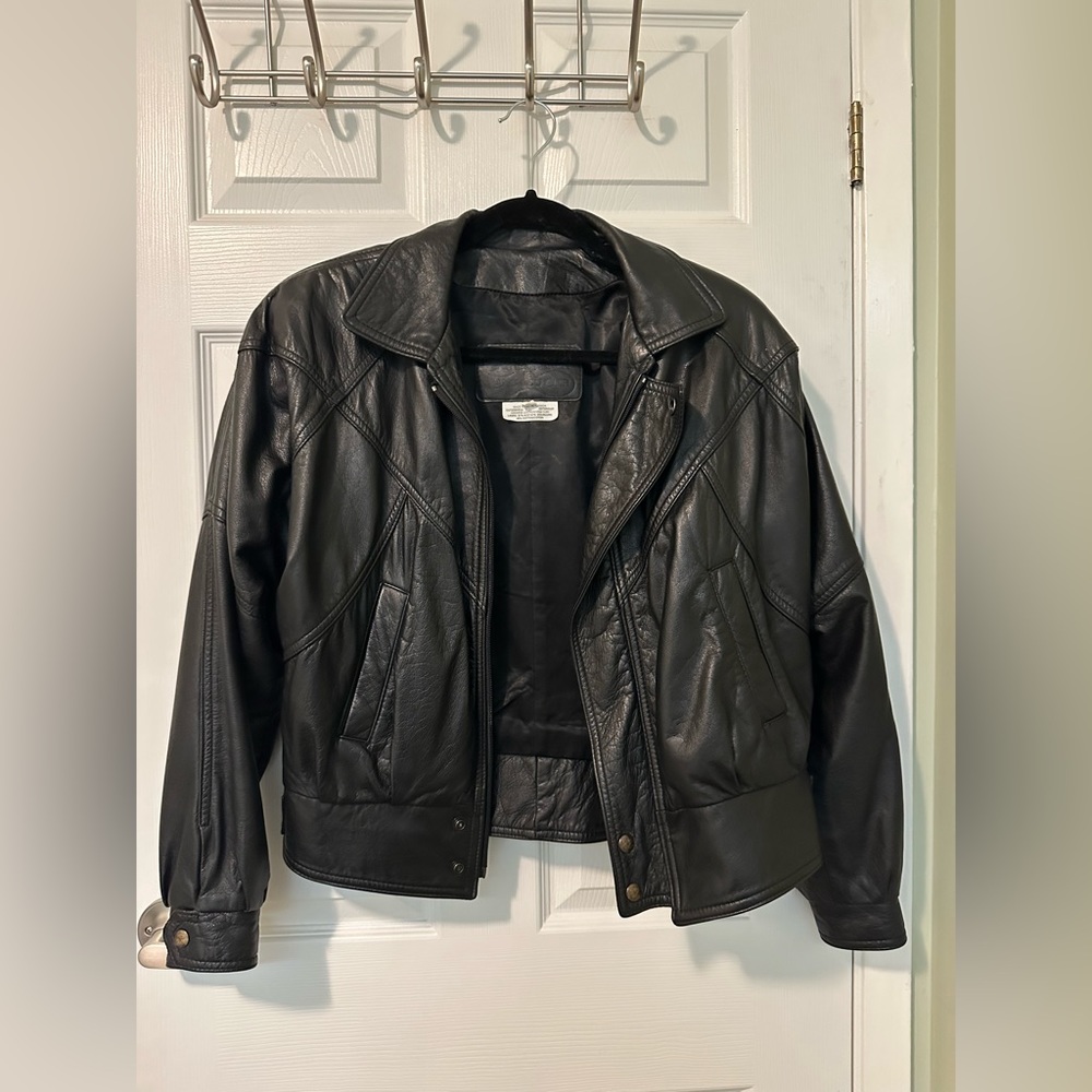 Vintage leather bomber